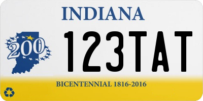 IN license plate 123TAT