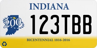 IN license plate 123TBB
