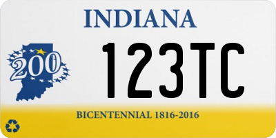 IN license plate 123TC