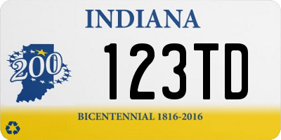 IN license plate 123TD