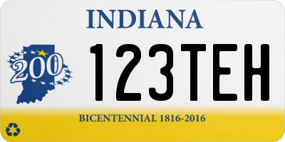 IN license plate 123TEH