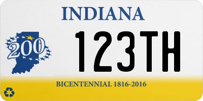 IN license plate 123TH