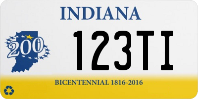 IN license plate 123TI