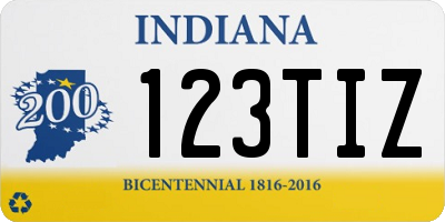 IN license plate 123TIZ