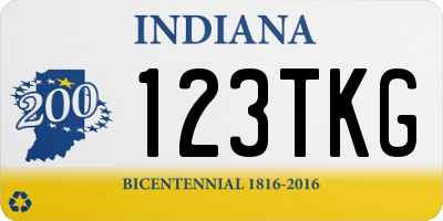 IN license plate 123TKG