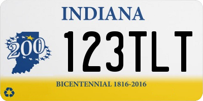 IN license plate 123TLT