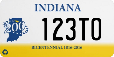 IN license plate 123TO