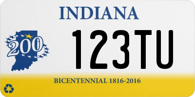 IN license plate 123TU