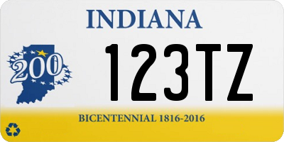 IN license plate 123TZ