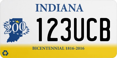 IN license plate 123UCB