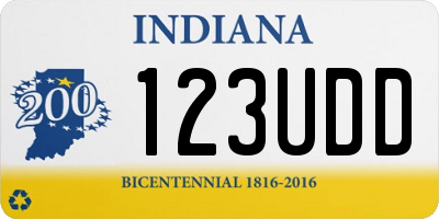 IN license plate 123UDD