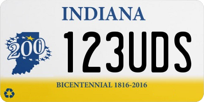 IN license plate 123UDS