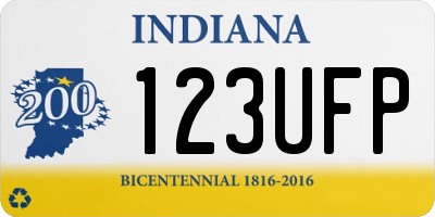 IN license plate 123UFP