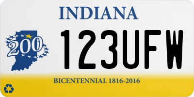 IN license plate 123UFW