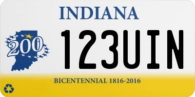 IN license plate 123UIN