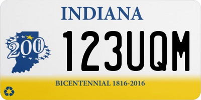 IN license plate 123UQM