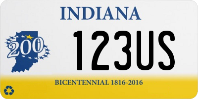 IN license plate 123US