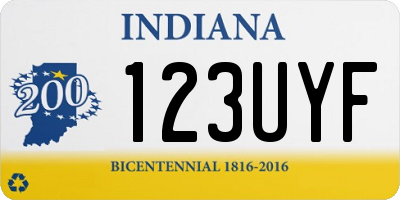 IN license plate 123UYF
