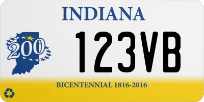 IN license plate 123VB