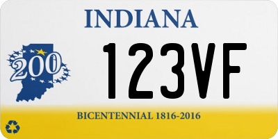 IN license plate 123VF