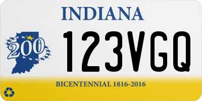 IN license plate 123VGQ