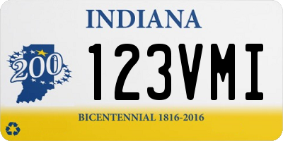 IN license plate 123VMI