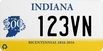 IN license plate 123VN