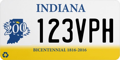 IN license plate 123VPH