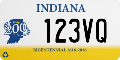 IN license plate 123VQ