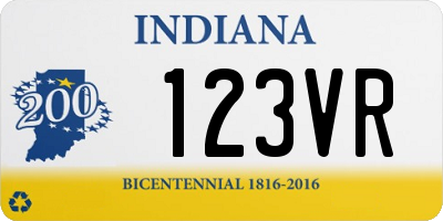 IN license plate 123VR