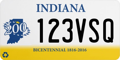 IN license plate 123VSQ