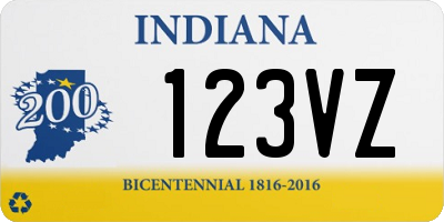 IN license plate 123VZ