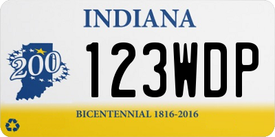 IN license plate 123WDP