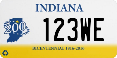 IN license plate 123WE