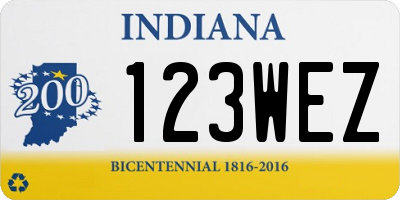 IN license plate 123WEZ