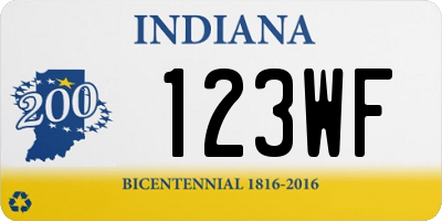 IN license plate 123WF