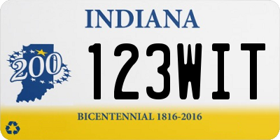 IN license plate 123WIT