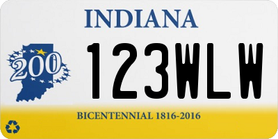 IN license plate 123WLW