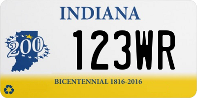 IN license plate 123WR