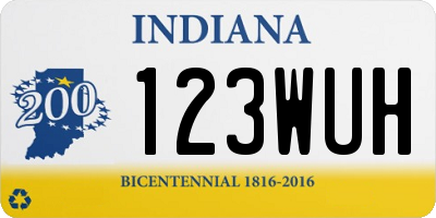 IN license plate 123WUH