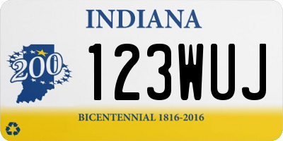 IN license plate 123WUJ