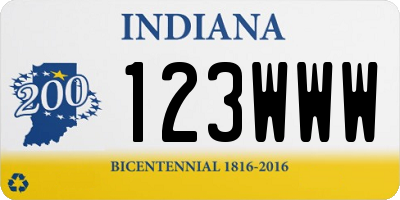 IN license plate 123WWW