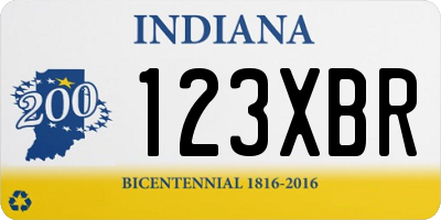 IN license plate 123XBR