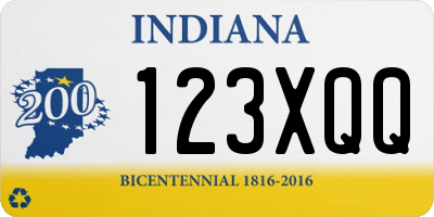 IN license plate 123XQQ