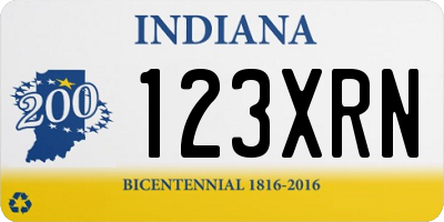 IN license plate 123XRN