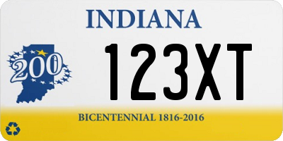 IN license plate 123XT