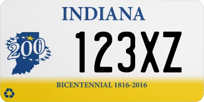 IN license plate 123XZ