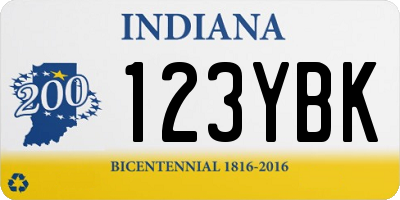 IN license plate 123YBK