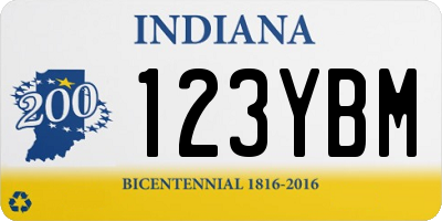 IN license plate 123YBM