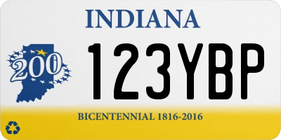 IN license plate 123YBP
